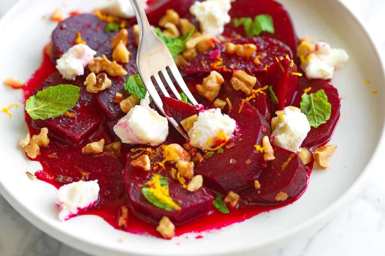 Roasted Beet Salad Recipe with Goat Cheese
